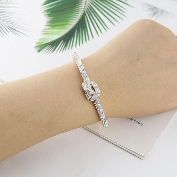 Infinity Crystal Knot Bangle