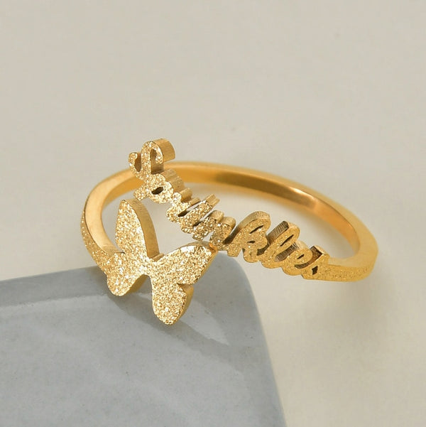 Signature Personalized Adjustable Name Ring
