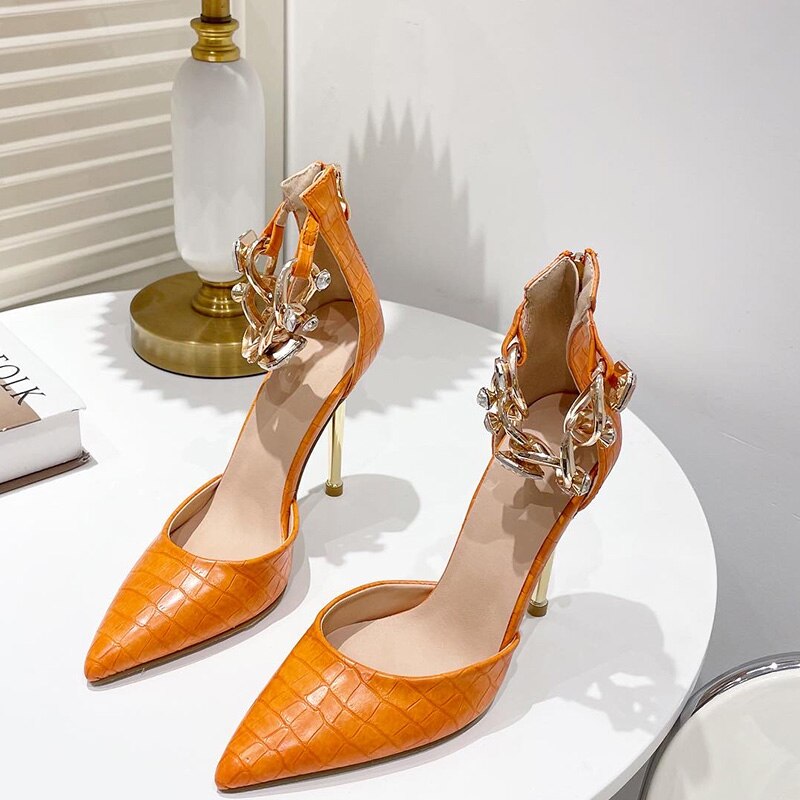 Diamond Party  Women Sandals Heels Pointed Toe