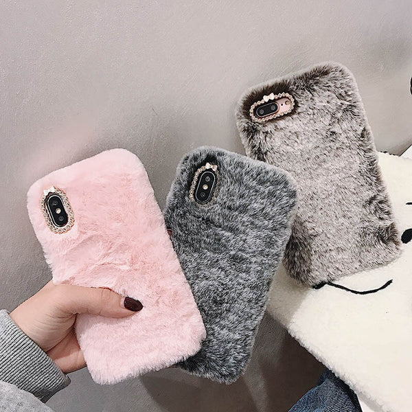 Amorette Plush Heart Pendant iPhone Case