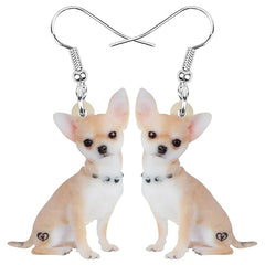 Acrylic Chihuahua Dog Earrings