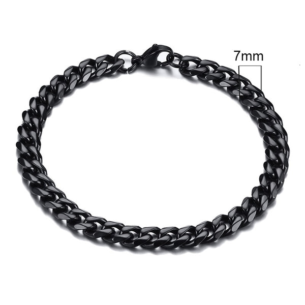 Rocco Chunky Stainless Steel Cuban Bracelet Collection