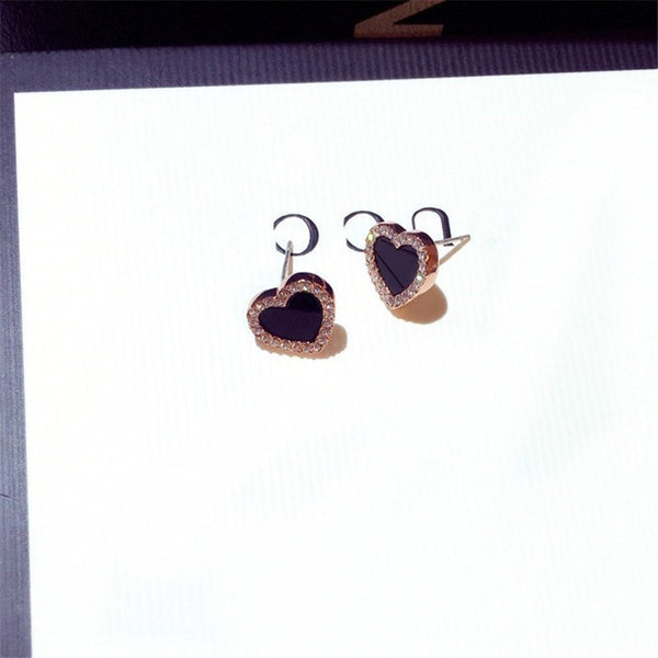 Amora Enamel Heart Stud Earring Collection