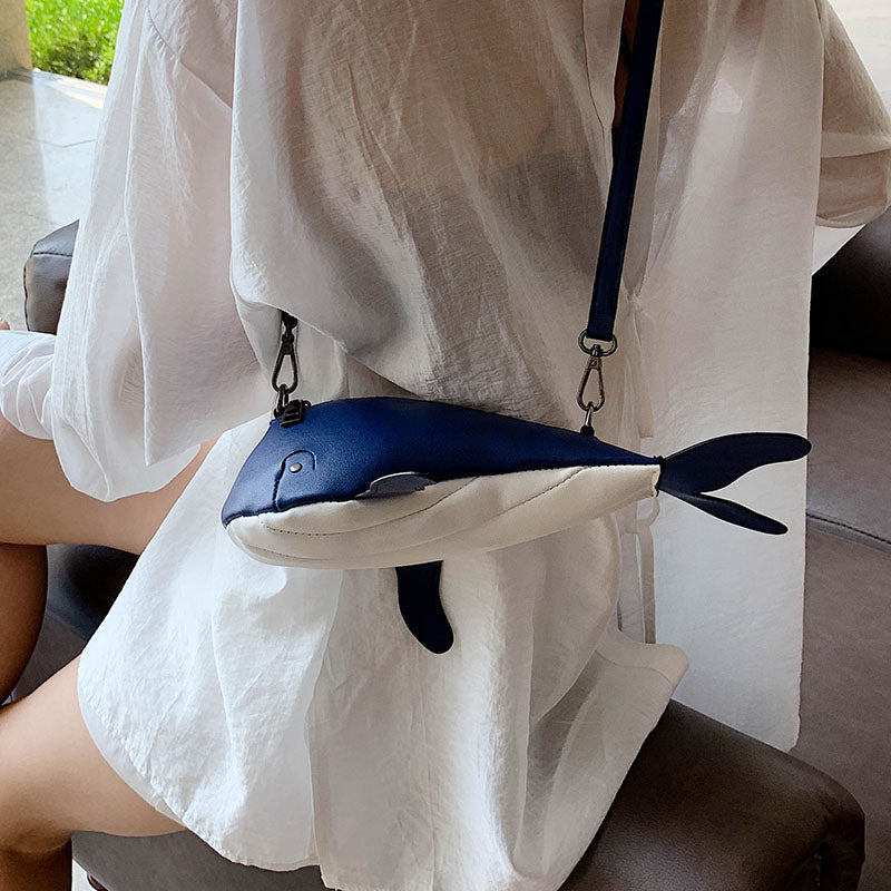 Cute Whale Design Women Shoulder Bag Purses And Handbags Cartoon Crossbody Messenger Bag Girls 2020 Bolsa Personality Coin Purse