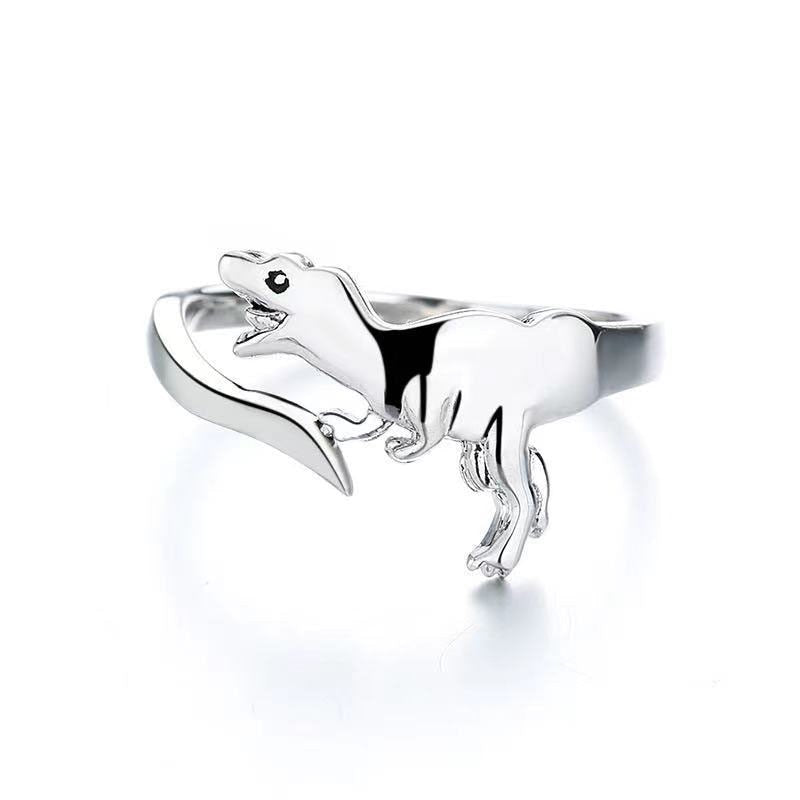 Dinosaur Open Adjustable Rings Jewelry Gift for Women Girls Ring