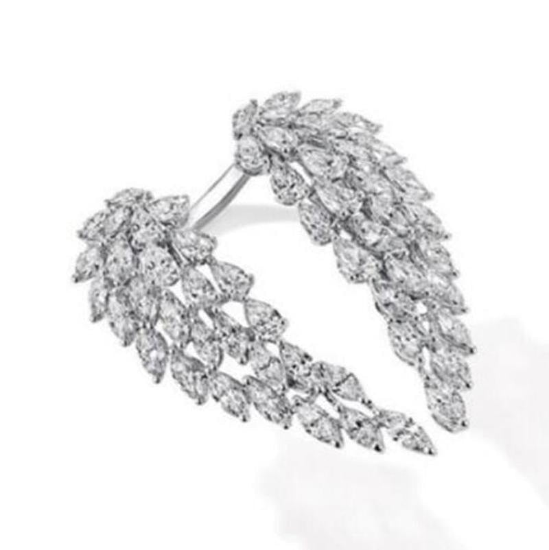 Rhinestone Angel Wings Ring