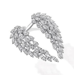 Rhinestone Angel Wings Ring