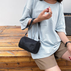Rhinestone Crossbody Bag Shiny Chain Evening Clutch Shoulder Pouch