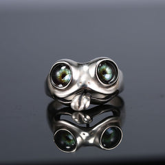 Cute Tongue Twisting Frog Ring