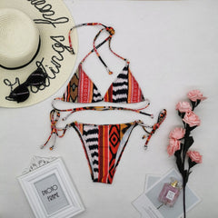 Geometric Print Bikini Set