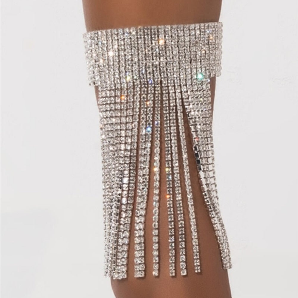 Full Rhinestone Tassel Adjustable Ankles Foot Chain