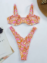 2022 New Sexy Ruffle Frill Bikini Underwire Push Up Swimwear Women Swimsuit Female Brazilian Bikini Set Bather Bathing Suit Swim