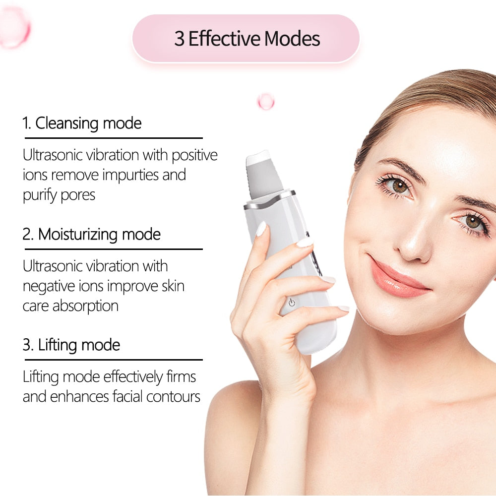 Beauty Star Ultrasonic Face Cleaning  Skin Scrubber