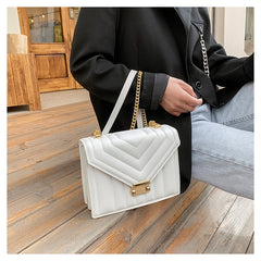 Thread Strip Chain Shoulder Crossbody Messenger Handbags and Purses