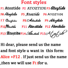 Atoztide Custom Personalized  Name Bracelet  Stainless Steel Charms Handmade Cuban Chain Engraved Handwriting NK Bangle Gift
