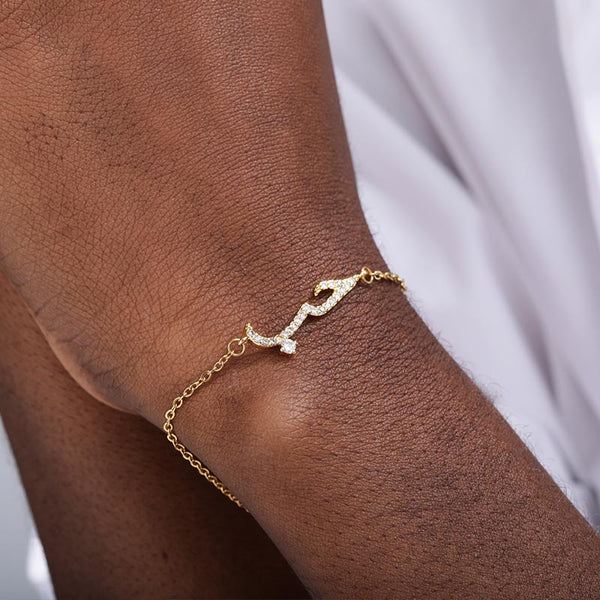 Layla Arabic Love CZ Charm Bracelet