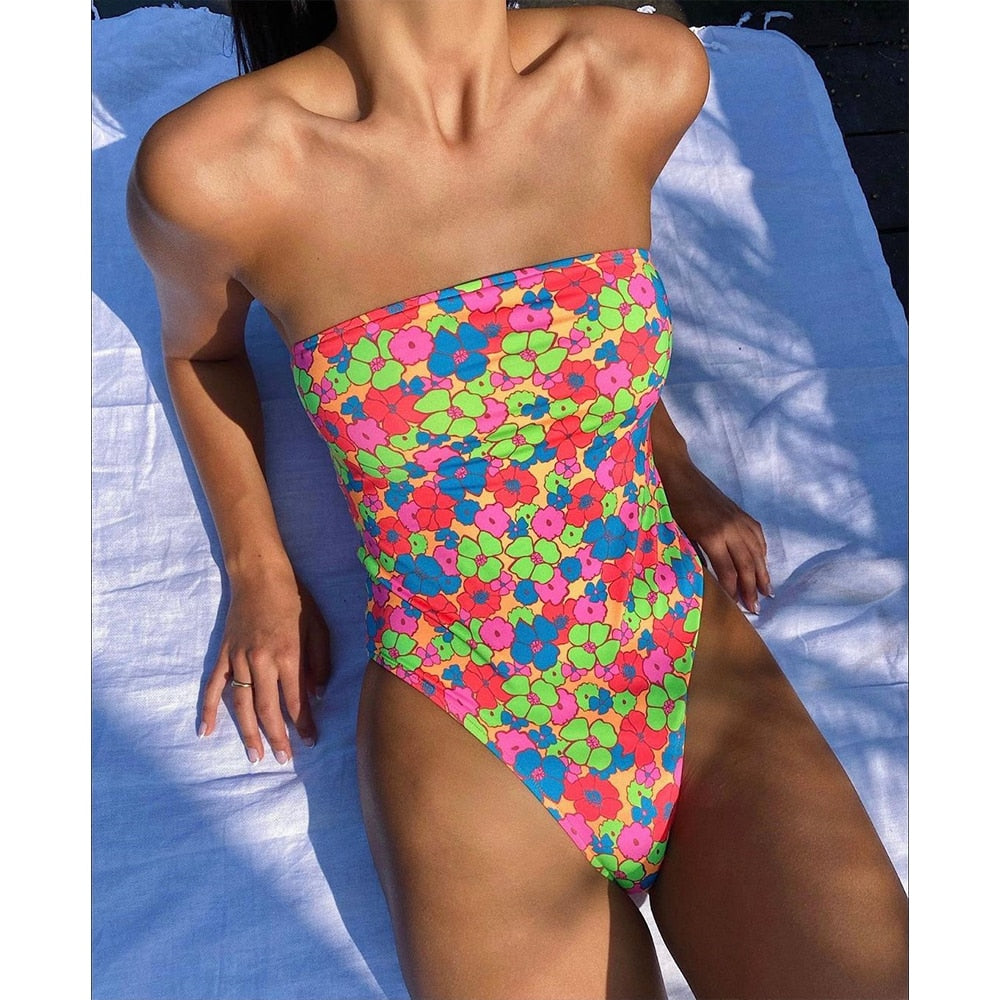 Thong Biquini Women Swimsuit 2021 Sexy Print Swimwear Push Up Bathing Suit Beachwear Brazilian Swimming Suit