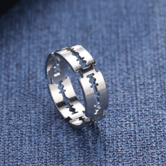 COOLTIME Stainless Steel Blade Men&#39;s Ring Rock Punk Razor Rings for Women Couple Ring Party Fashion Jewelry Gifts Wholesale