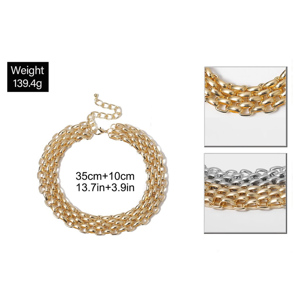 Vesper Chunky Chain Choker Necklace
