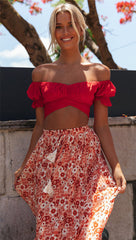 Nadafair Blouse Women 2020 Summer Off Shoulder Tops Puff Sleeve Bow Tied Beach Short Sleeve Backless Sexy Crop Top Women White