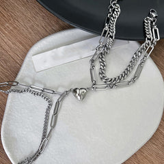 Halves Heart Magnetic Couple Bracelets