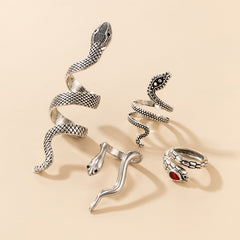 4pcs/set Bohe Snake Ring Sets