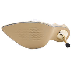 Kcenid Crystal Rhinestone Chain Pumps Rome Sandals Women Pointed Toe Metal Heel Stilettos High Heels Sandals Summer Party Shoes