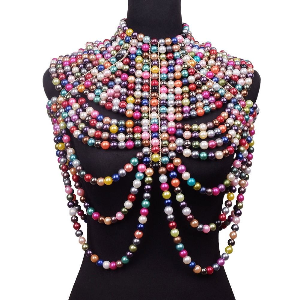 Aurette Pearl-Drape Body Chain Collection
