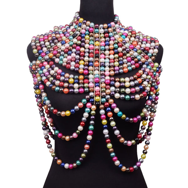Aurette Pearl-Drape Body Chain Collection