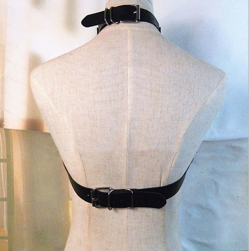 Women Leather Harness Belt Chain Body Bondage Straps Sexy Harness Adjustable Gothic Harajuku Erotic Garter Belt Lingerie Bra