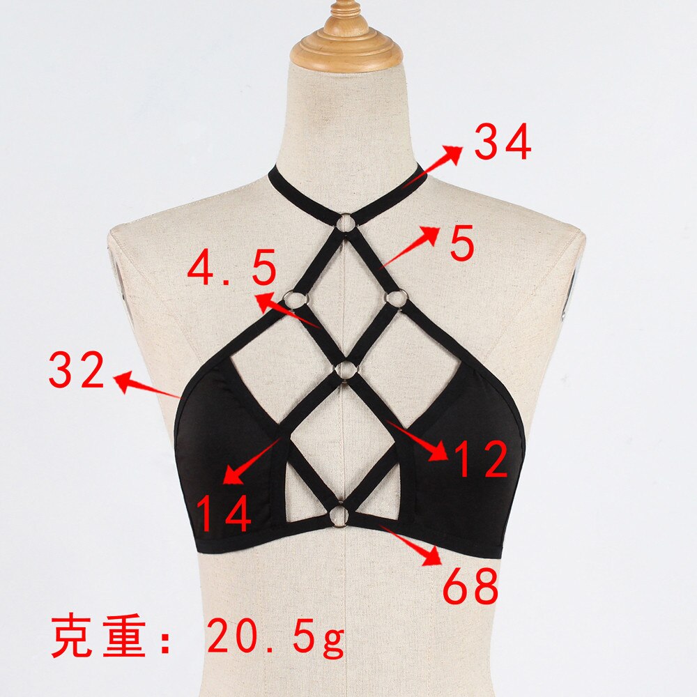 Women Hollow Bra Sexy Bandage Lingerie Strappy Bra Corset Push Up Top Hot Sale Female Girls Underwear Blackless Lingerie
