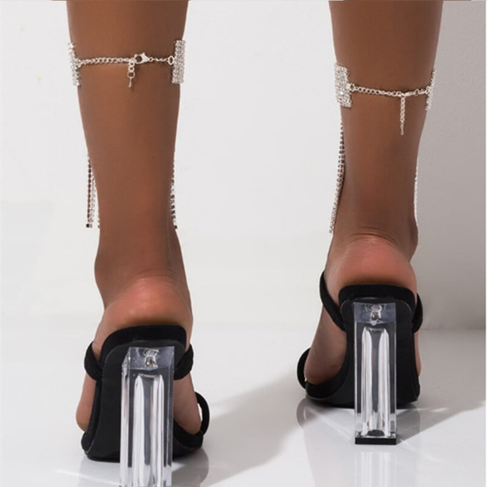 Full Rhinestone Tassel Adjustable Ankles Foot Chain