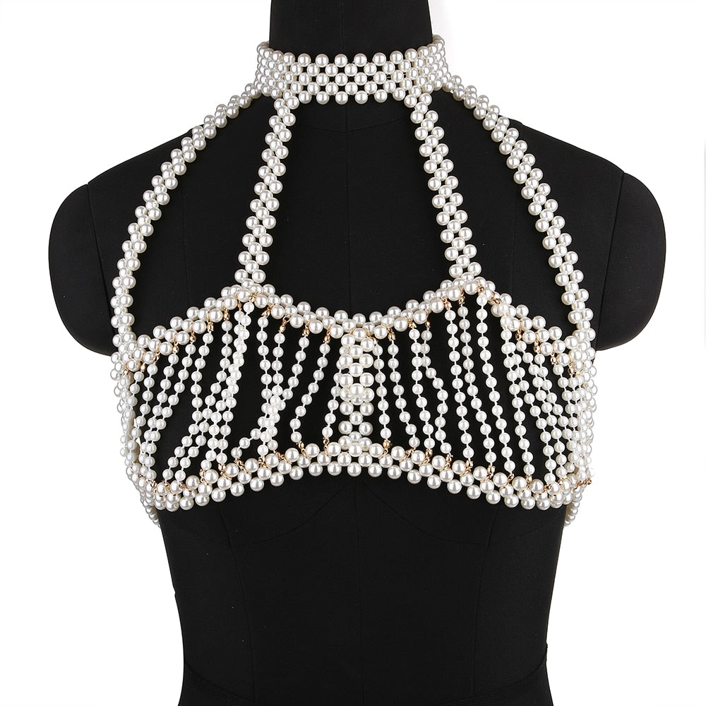 Aurette Pearl-Drape Body Chain Collection