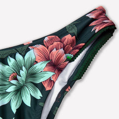 Cutout Low-waist Bikini Sets Floral