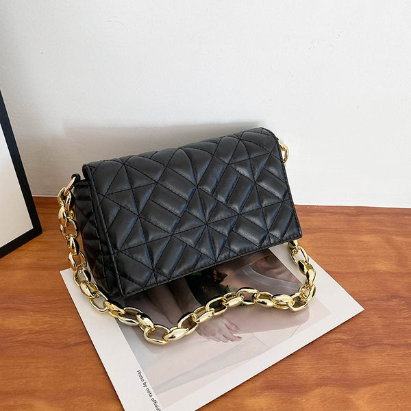 Claudette Plaid Chain Shoulder Bag