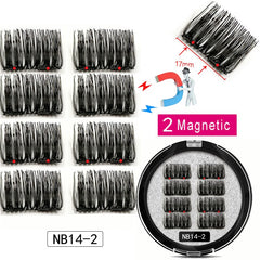 8Pcs Magnetic Eyelashes With 2 magnetic lashes 3D False Natural For Mink Eye lashes Extension Long faux cils magnetique