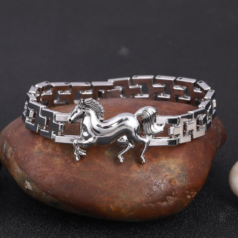 Vintage Horse Charm Bracelet