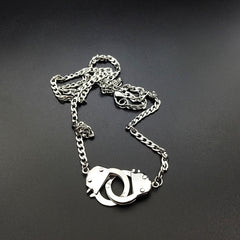 Stainless Steel Handcuff Pendant Necklace