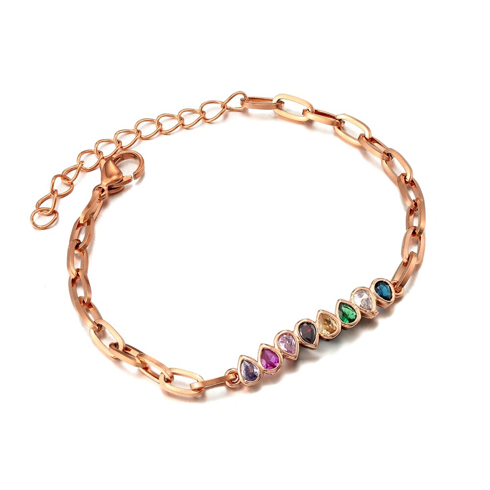 Luxury Classic Maple Leaf Zircon Bracelets Stainless Steel