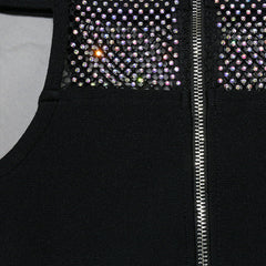 Rhinestone mesh Bandage Dress