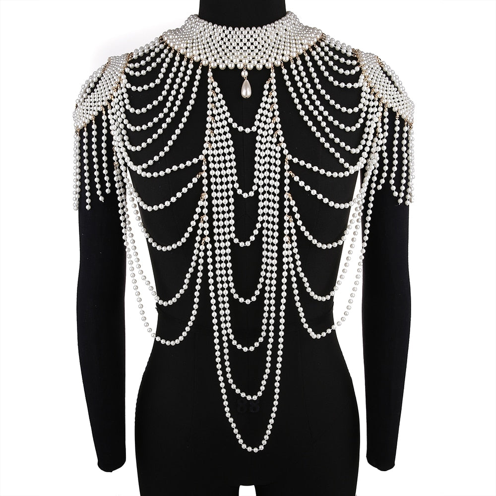 Aurette Pearl-Drape Body Chain Collection