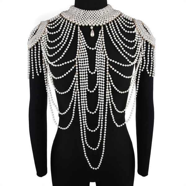Aurette Pearl-Drape Body Chain Collection