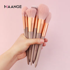 Pro Pink Makeup Brush with Mini Sponge Sets Beauty Make Up Tools Set