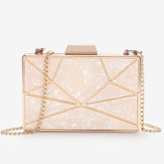 Acrylic Box Geometric  Evening Clutch