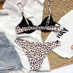 Leopard Print Push-Up Bikini
