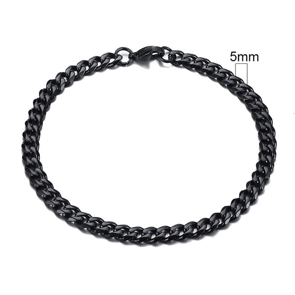 Rocco Chunky Stainless Steel Cuban Bracelet Collection