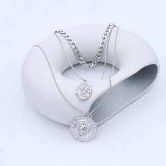 Hip Hop Heavy Metal Mens Necklace Lion Head Pendant Geometric Chain Necklaces for Women Party Choker Birthday Punk Rock Jewelry