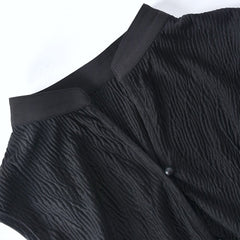 BOOFEENAA Black Buton Up Sleeveless Crop Top Y2k Vest Summer 2022 Sexy Fashion T Shirt Women Clothing Club Wear C82-BE10