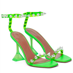 Transparent Sandals Crystal Clear heeled Shoes High heels Gladiator Sandals