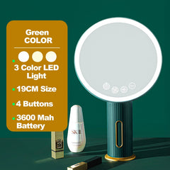 3 Color LED Vanity Makeup Mirror Light Rechargeable